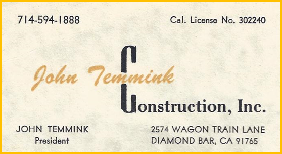 John Temmink Construction