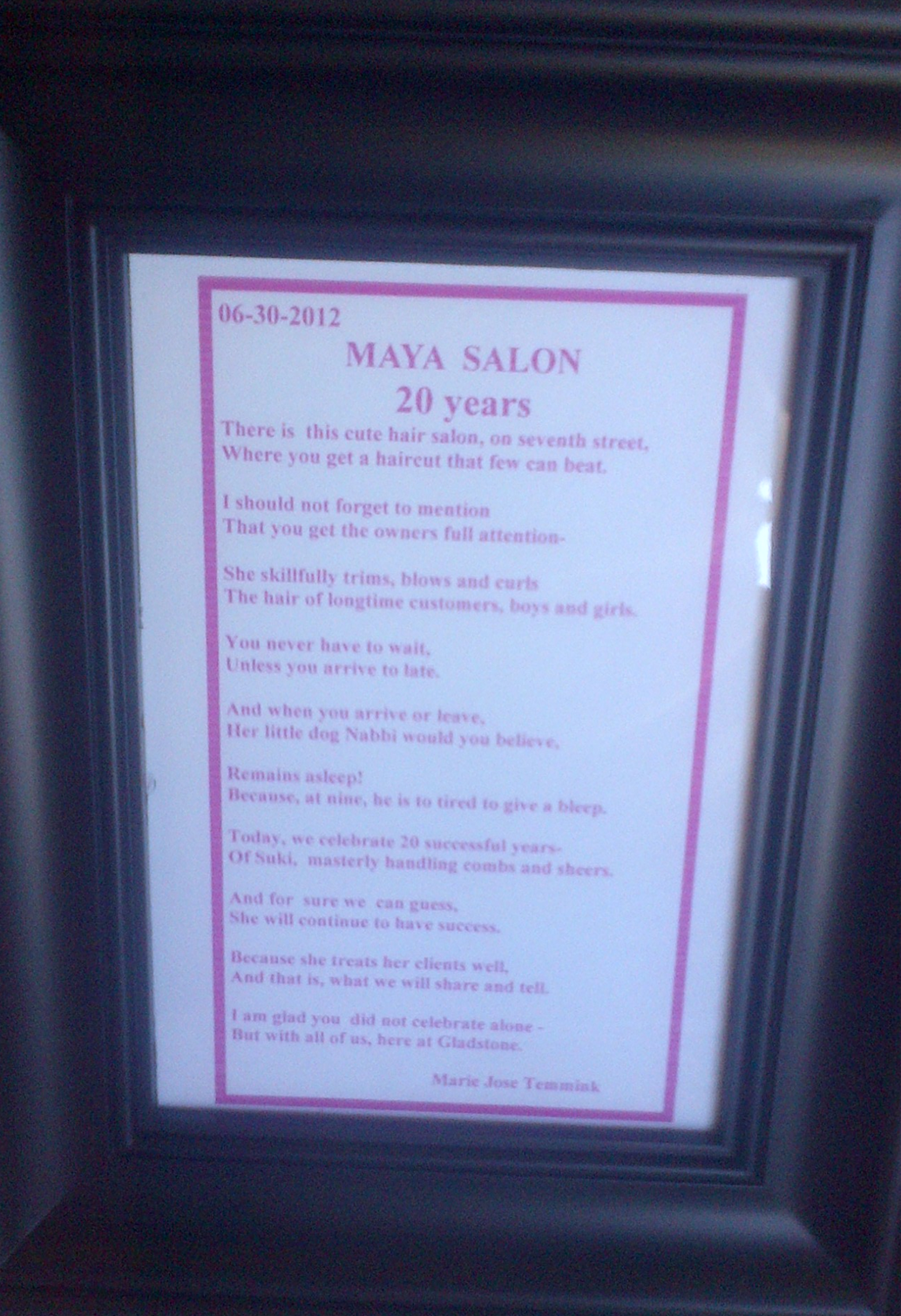 Maya Salon 20 Years